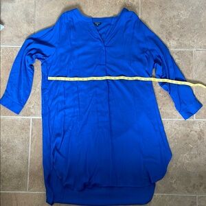Women's Blue V-Neck Dress